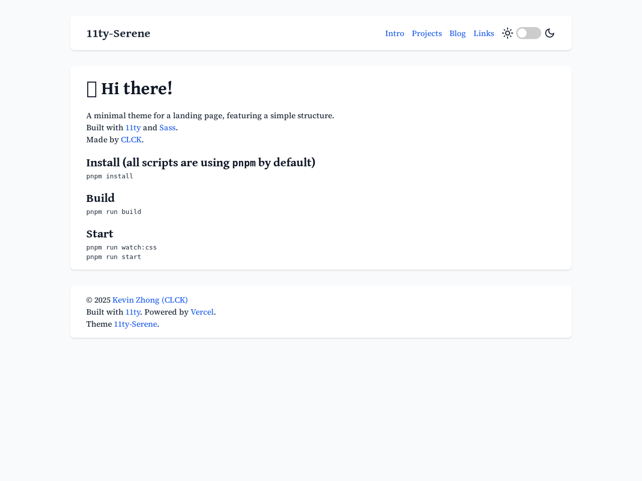 11ty Serene screenshot