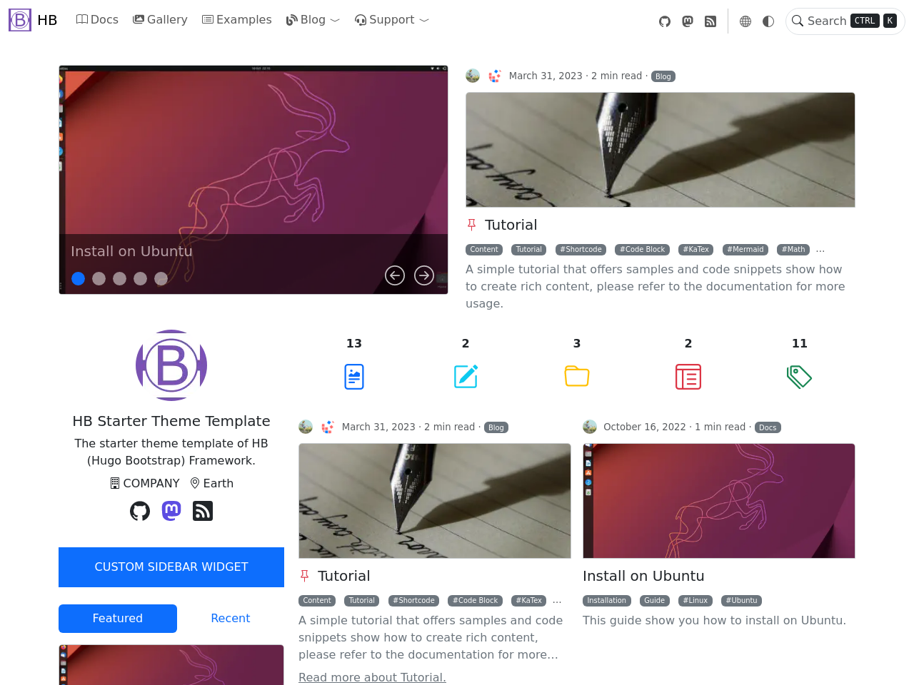 HB Starter Theme screenshot