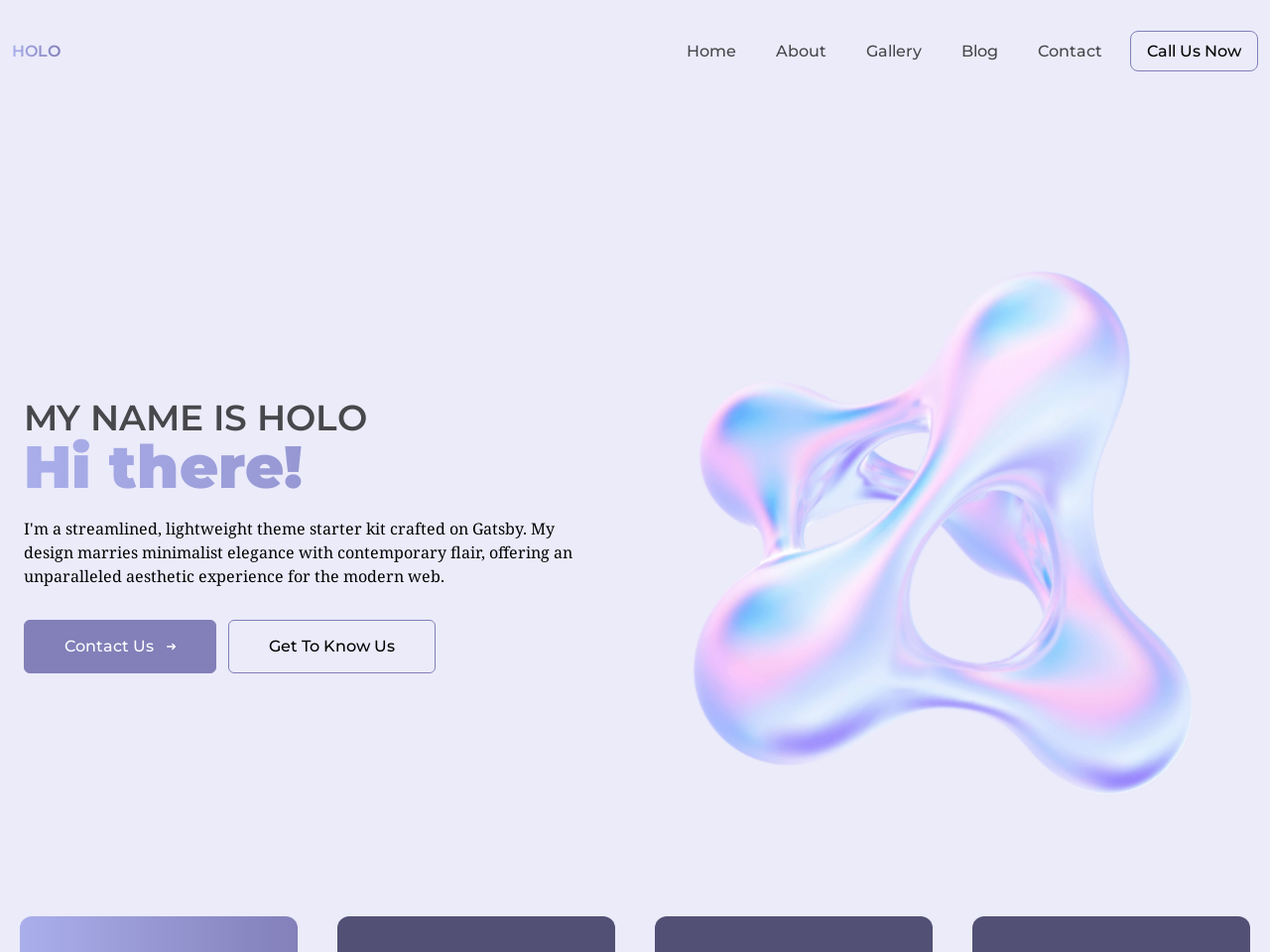 Gatsby Holo screenshot