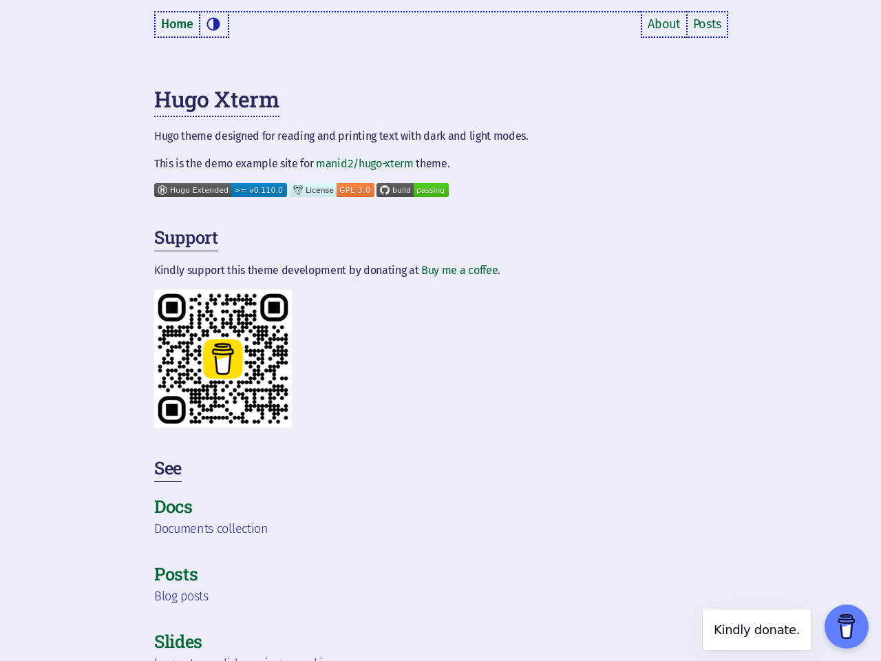 Hugo Xterm screenshot