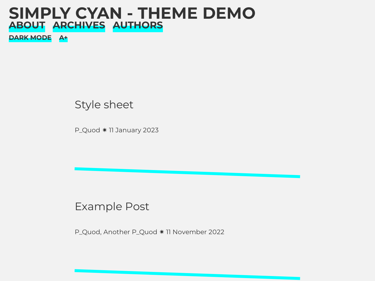 Simply Cyan screenshot