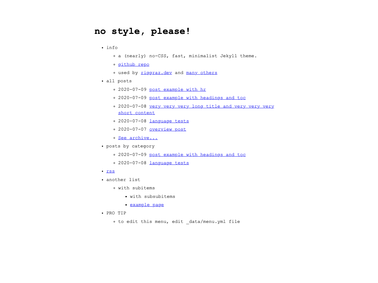 no style, please! screenshot