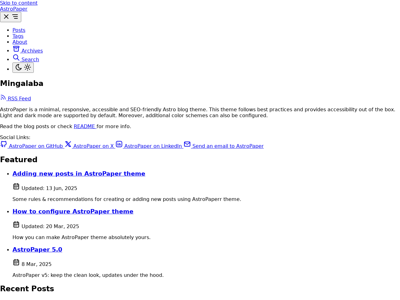 AstroPaper screenshot