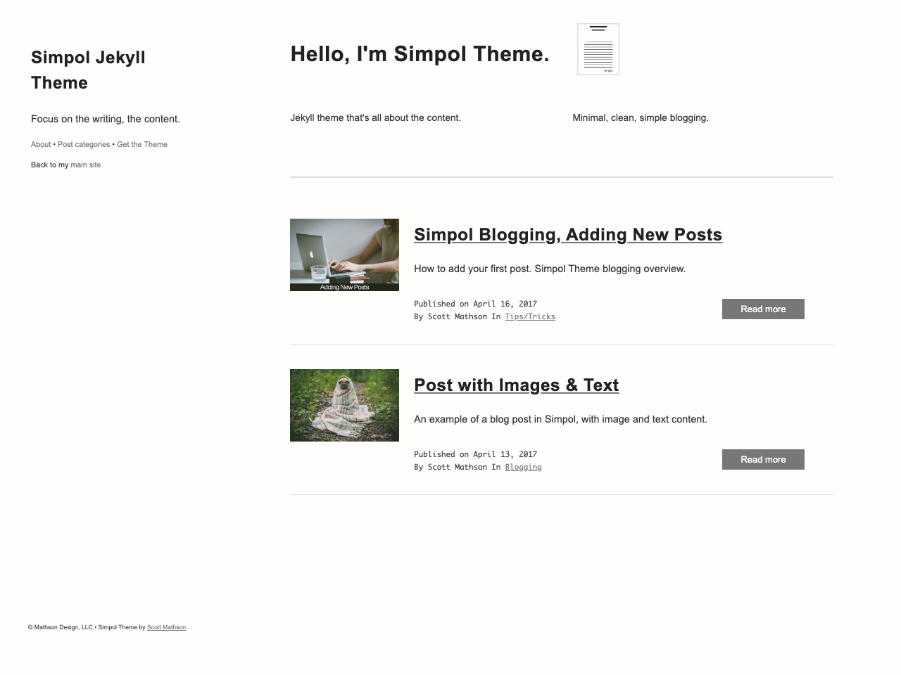 Simpol Theme screenshot