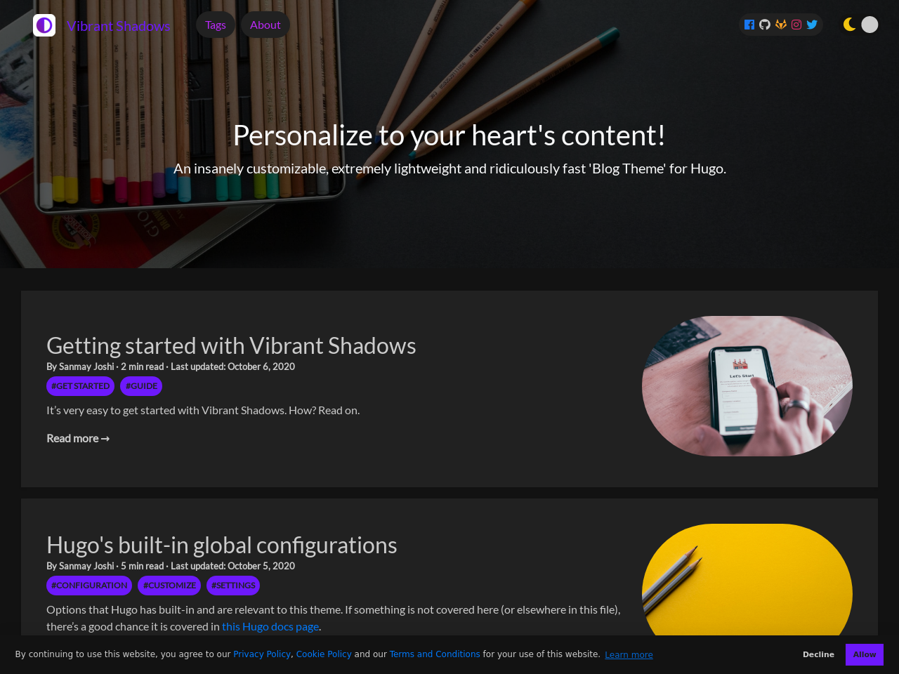 Vibrant Shadows screenshot