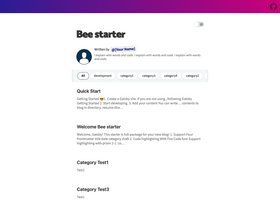 Gatsby Starter Bee screenshot