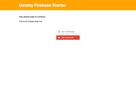 Gatsby Starter Firebase screenshot