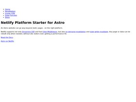 Astro.js on Netlify Platform Starter screenshot