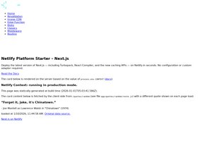 Next.js on Netlify Platform Starter screenshot